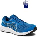 Przecenione Niebieskie Buty do biegania treningowe męskie sportowe marki Asics w rozmiarze 46 