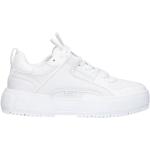 Białe Sneakersy damskie ze skóry syntetycznej na jesień marki Buffalo w rozmiarze 40 