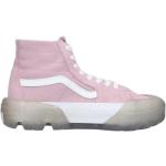 Różowe Sneakersy damskie wodoodporne syntetyczne na wiosnę marki Vans Sk8-Hi w rozmiarze 40 