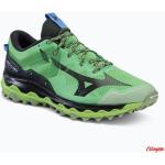Przecenione Zielone Buty do biegania treningowe męskie wodoodporne marki Mizuno 