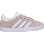 Różowe Niskie sneakersy dla dzieci w paski sportowe z zamszu marki adidas w rozmiarze 35,5 