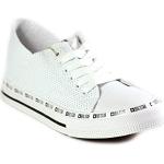 Białe Sneakersy damskie ze skóry syntetycznej marki Big Star w rozmiarze 38 