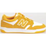 Przecenione Żółte Sneakersy sznurowane męskie w stylu retro z zamszu marki New Balance 480 w rozmiarze 45 NBA 