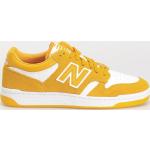Przecenione Żółte Sneakersy sznurowane męskie w stylu retro z zamszu marki New Balance 480 w rozmiarze 44 NBA 