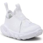 Białe Niskie sneakersy damskie z gładkiej skóry marki Nike 
