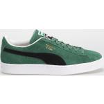Przecenione Zielone Buty zamszowe męskie z zamszu marki Puma Suede w rozmiarze 40 