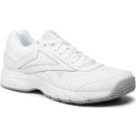Przecenione Białe Sneakersy sznurowane męskie sportowe ze skóry marki Reebok w rozmiarze 42 