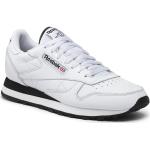 Przecenione Białe Sneakersy sznurowane męskie sportowe z gładkiej skóry marki Reebok Classic w rozmiarze 42 