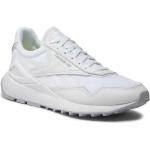 Białe Sneakersy sznurowane męskie sportowe z gładkiej skóry marki Reebok Classic w rozmiarze 42 
