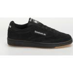 Czarne Niskie sneakersy męskie amortyzujące z zamszu marki Reebok Club C 85 w rozmiarze 45,5 