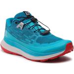 Przecenione Niebieskie Buty do biegania terenowe męskie sportowe marki Salomon w rozmiarze 42 