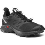 Przecenione Czarne Buty do biegania terenowe męskie z Goretexu sportowe marki Salomon w rozmiarze 48 