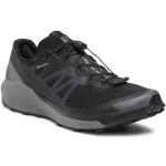 Przecenione Czarne Buty do biegania terenowe męskie sportowe marki Salomon w rozmiarze 42 