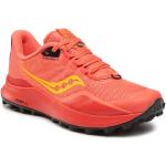 Przecenione Koralowe Buty do biegania terenowe damskie sportowe marki Saucony w rozmiarze 37 