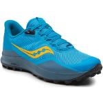 Przecenione Niebieskie Buty do biegania terenowe męskie sportowe marki Saucony w rozmiarze 42 