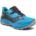 Przecenione Niebieskie Buty do biegania terenowe męskie sportowe marki Saucony w rozmiarze 43 