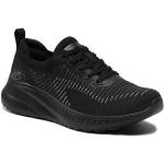 Przecenione Czarne Sneakersy sznurowane damskie sportowe marki Skechers w rozmiarze 35 