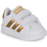 Białe Sneakersy na rzepy dla niemowląt sportowe marki adidas w rozmiarze 25,5 