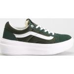 Przecenione Zielone Sneakersy sznurowane męskie z wyjmowanymi wkładkami marki Vans Old Skool w rozmiarze 37 
