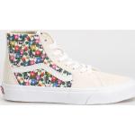 Przecenione Wielokolorowe Sneakersy sznurowane damskie podpierające kostę skaterskie z zamszu marki Vans Floral w rozmiarze 37 