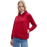 Czerwone Bluzy z kapturem damskie marki Calvin Klein w rozmiarze S 