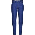 Przecenione Niebieskie Mom jeansy damskie Mom dżinsowe marki Calvin Klein Jeans 