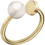 Białe Złote pierścionki pozłacane marki Calvin Klein w rozmiarze 14 