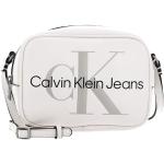 Białe Torebki na ramię damskie w nowoczesnym stylu dżinsowe na imprezę marki Calvin Klein 