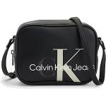 Czarne Torebki na ramię damskie dżinsowe marki Calvin Klein 