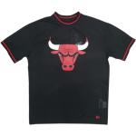 Czarne Koszulki oversize męskie z krótkimi rękawami eleganckie marki New Era Bulls w rozmiarze L NBA 