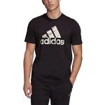 Czarne Oddychające Koszulki męskie z krótkimi rękawami z motywem w stylu wojskowym marki adidas w rozmiarze XL 