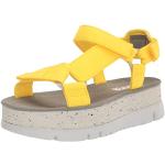 Żółte Sandały na koturnie damskie na lato marki Camper w rozmiarze 40 - Zrównoważony rozwój 