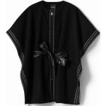 Czarne Kurtki zimowe damskie eleganckie marki Desigual w rozmiarze uniwersalnym 
