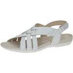 Białe Sandały skórzane damskie Rzepy z nappy na lato marki Caprice w rozmiarze 39 
