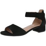 Czarne Sandały na wysokim obcasie damskie eleganckie z zamszu na lato marki Caprice w rozmiarze 37,5 
