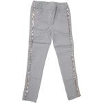 Szare Jeansy dziecięce dla dziewczynek z cekinami eleganckie marki Carodel w rozmiarze 98 