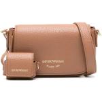 Brązowe Małe torebki damskie w stylu casual marki Emporio Armani 