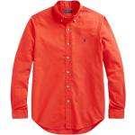 Czerwone Koszule typu slim męskie haftowane w stylu casual bawełniane marki POLO RALPH LAUREN Big & Tall w rozmiarze L 