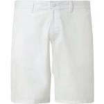 Białe Krótkie spodnie męskie w stylu casual z popeliny na lato marki NAPAPIJRI 