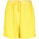 Żółte Szorty z cekinami w stylu casual marki P.A.R.O.S.H. w rozmiarze S 