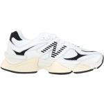 Białe Sneakersy sznurowane męskie amortyzujące w paski w stylu casual na wiosnę marki New Balance 9060 w rozmiarze 46,5 