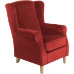 Przecenione Czerwone Fotele uszaki w stylu retro marki Max Winzer 