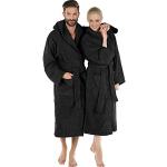 Czarne Ciepłe piżamy męskie z certyfikatem Oeko-Tex do prania w pralce bawełniane 