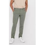 Przecenione Zielone Spodnie typu chinos męskie marki Only & Sons 