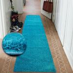 Niebieskie Chodniki dywanowe z polipropylenu marki Dywany Łuszczów 