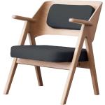 Przecenione Ciemnoszare Fotele tapicerowane z litego drewna - Zrównoważony rozwój 