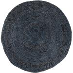 Ciemnoszare Dywany okrągłe o średnicy 180 cm w stylu skandynawskim z juty marki house nordic 