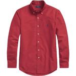 Czerwone Koszulki na guziki haftowane w stylu casual bawełniane marki POLO RALPH LAUREN Big & Tall w rozmiarze L 