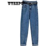 Wielokolorowe Elastyczne jeansy damskie gładkie luźne dżinsowe na lato w rozmiarze XL 