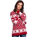 Czerwone Swetry damskie na zimę marki MOE 